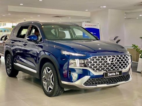 Hyundai Santafe Màu Xanh
